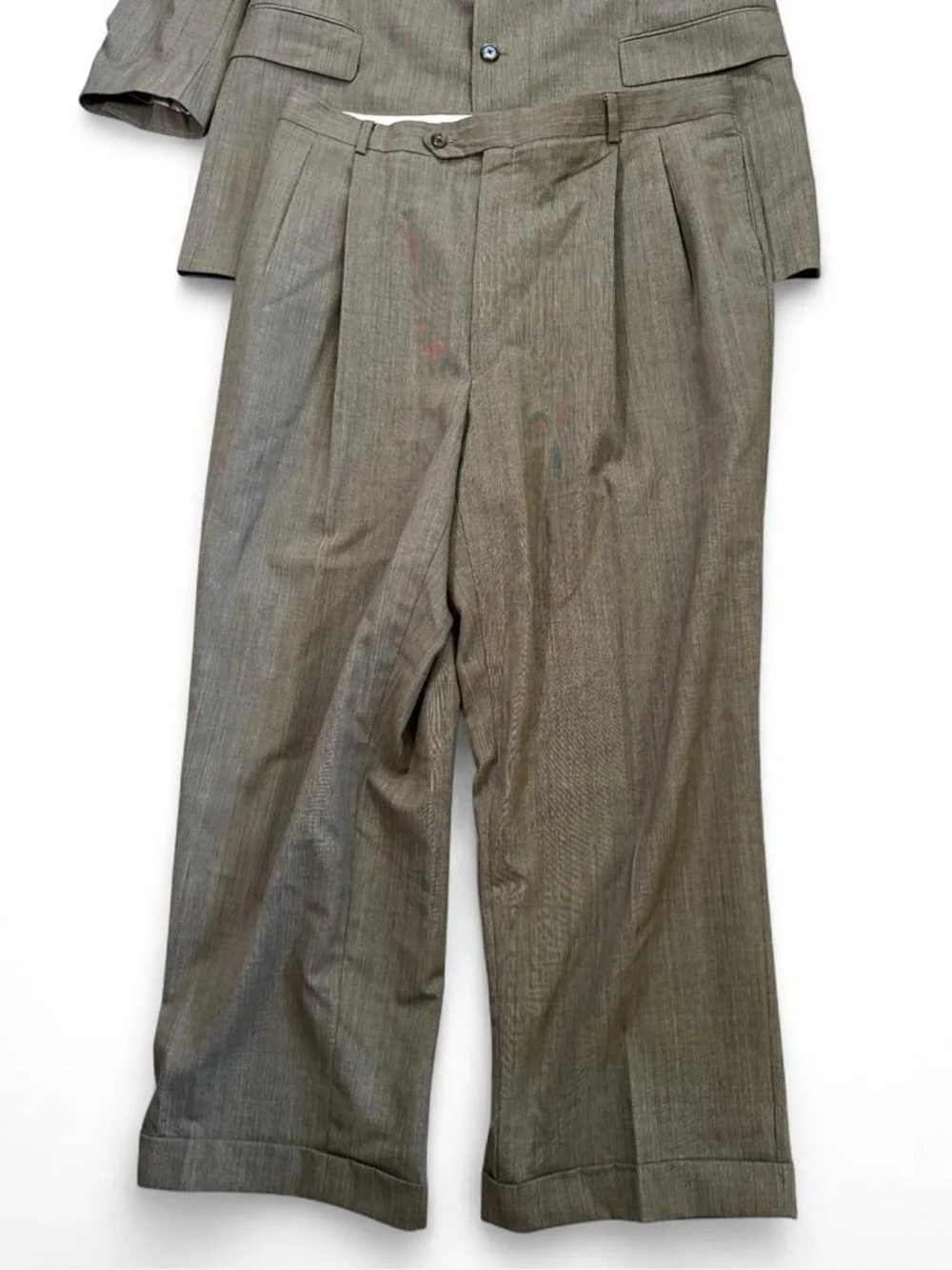 Kountz & Rider Shadyside Men’s 100% Worsted Wool Tessuto 2-Piece Suit 46L - Picture 6 of 7